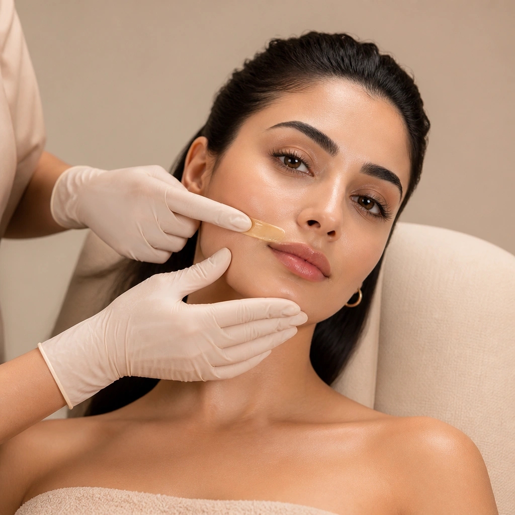 Ladies facial hair removal service